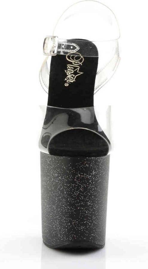 Pleaser FLAMINGO-808MG Sandaal met enkelband Paaldans schoenen Paaldans schoenen 40 Shoes Zwart Transparant - Foto 2