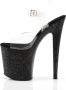 Pleaser FLAMINGO-808MG Sandaal met enkelband Paaldans schoenen Paaldans schoenen 40 Shoes Zwart Transparant - Thumbnail 3