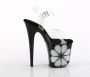 Pleaser FLAMINGO-808NLHS Sandaal met enkelband Paaldans schoenen 41 Shoes Zwart Transparant - Thumbnail 2