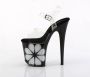 Pleaser FLAMINGO-808NLHS Sandaal met enkelband Paaldans schoenen 41 Shoes Zwart Transparant - Thumbnail 4