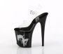 Pleaser Sandaal met enkelband Paaldans schoenen 36 Shoes FLAMINGO 808NLSG Zwart Transparant - Thumbnail 3