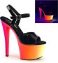 Pleaser Sandaal met enkelband Paaldans schoenen 41 Shoes RAINBOW 309UV Paaldans schoenen Zwart Multicolours - Thumbnail 6