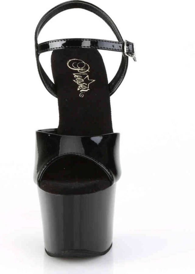 pleaser Sandaal met enkelband Paaldans schoenen SKY-309CRS Paaldans schoenen Zwart
