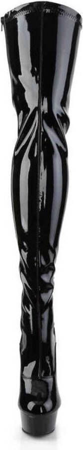 Pleaser shoes DELIGHT-3063 6 Heel 1 3 4 PF Back Lace Thigh Boot Side Zip