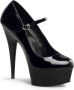 Pleaser shoes Pleaser DELIGHT-687 Pumps 37 Shoes Zwart - Thumbnail 5