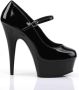 Pleaser shoes Pleaser DELIGHT-687 Pumps 37 Shoes Zwart - Thumbnail 7