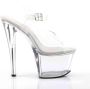 Pleaser Sandaal met enkelband Paaldans schoenen 42 Shoes SKY 308 Paaldans schoenen Transparant Zilverkleurig - Thumbnail 3