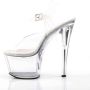Pleaser Sandaal met enkelband Paaldans schoenen 42 Shoes SKY 308 Paaldans schoenen Transparant Zilverkleurig - Thumbnail 4