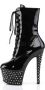 Pleaser = STARDUST-1020-7 Heel 2 3 4 RS Studded PF Lace-Up Ankle Boot Side Zip - Thumbnail 2