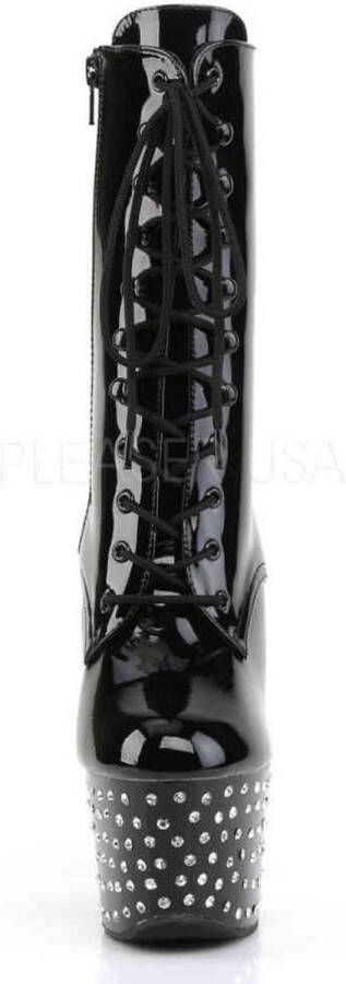 Pleaser = STARDUST-1020-7 Heel 2 3 4 RS Studded PF Lace-Up Ankle Boot Side Zip - Foto 3