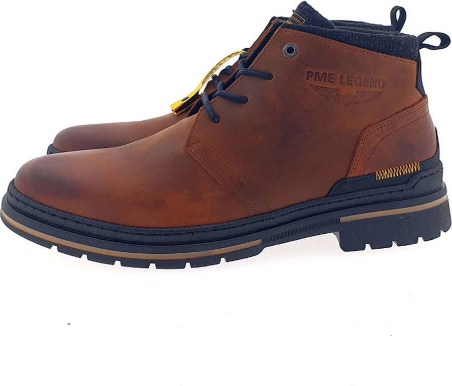 PME Legend Heren Veterschoenen Fleetman Cognac