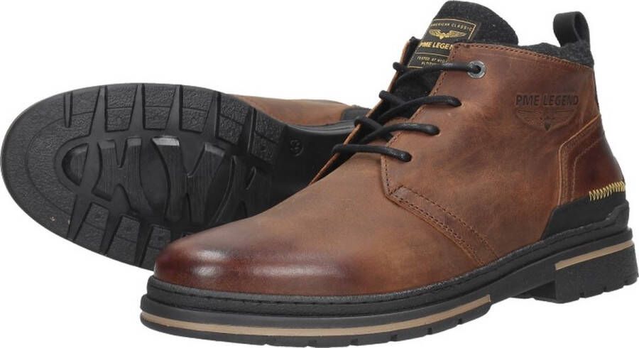 PME Legend Heren Veterschoenen Fleetman Cognac