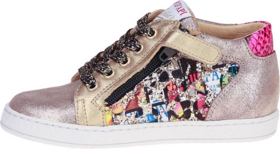Pom d'Api Mousse Zip Top Gouden Sneaker