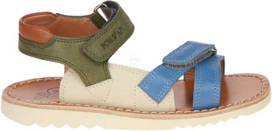Pom d'Api Waff Jimy Groen-Beige Sandaal