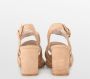 POSH by Poelman BO Dames Sandalen met hak Beige - Thumbnail 4