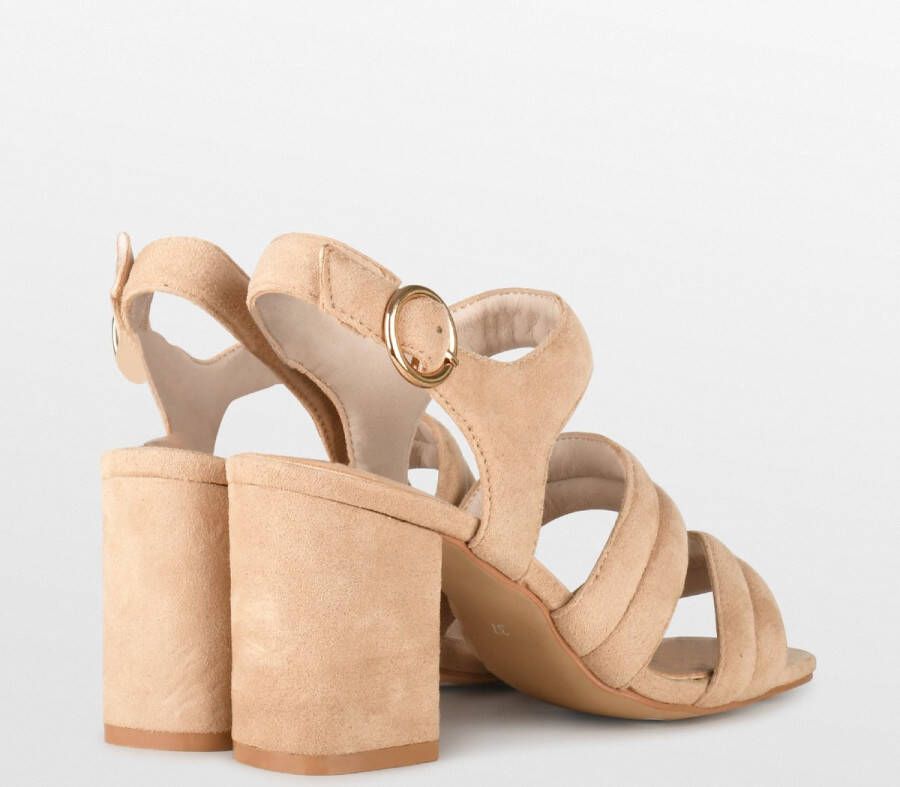 POSH by Poelman BO Dames Sandalen met hak Beige - Foto 6