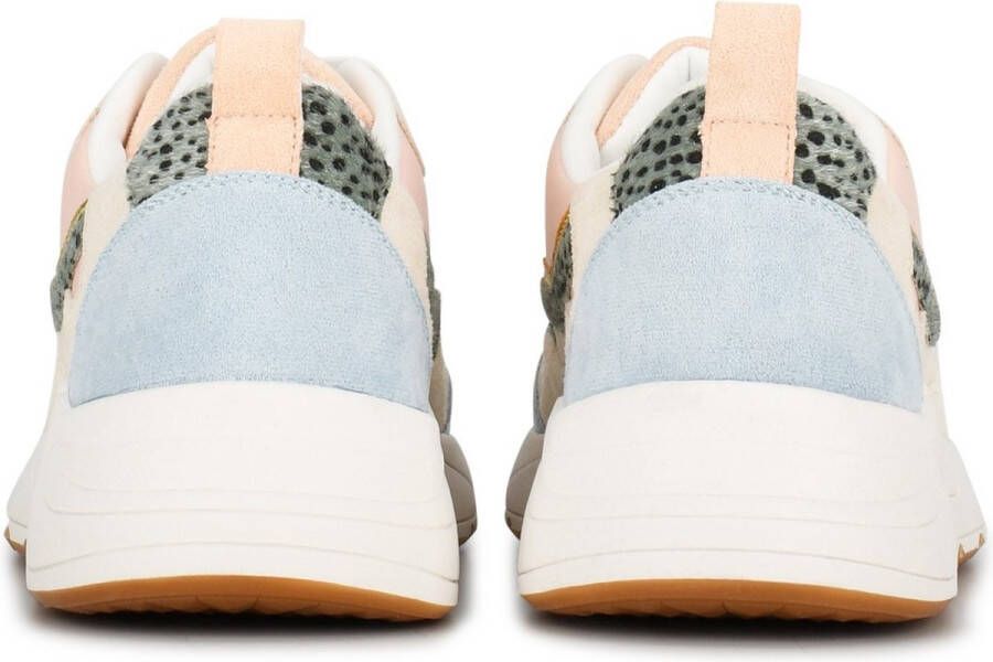 POSH by Poelman CAROCEL Dames Sneakers Blauw met combinatie