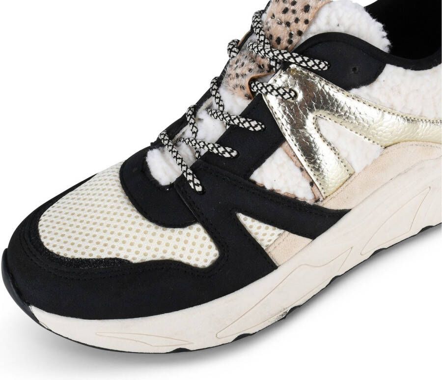 POSH by Poelman CAROCEL Dames Sneakers Teddy Zwart Multi