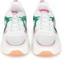 POSH by Poelman RIVER Dames Sneakers Wit met groene combinatie - Thumbnail 5