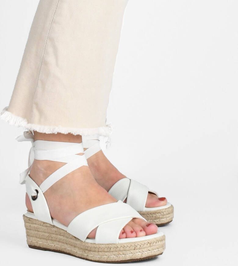 POSH by Poelman SAAR Dames Sandalen Espadrilles Wit