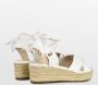 POSH by Poelman SAAR Dames Sandalen Espadrilles Wit - Thumbnail 7