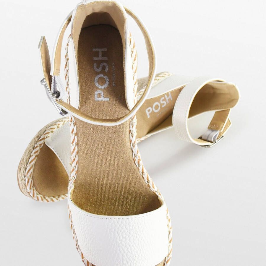 POSH by Poelman SUUS Dames Sandalen Espadrilles Wit - Foto 9