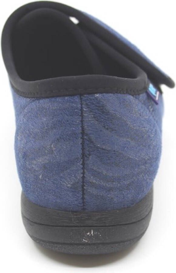 Promed Geneve Blue 2002.05 Blauwe Zachte Stretch Verbandpantoffel met klittenbandsluiting - Foto 2