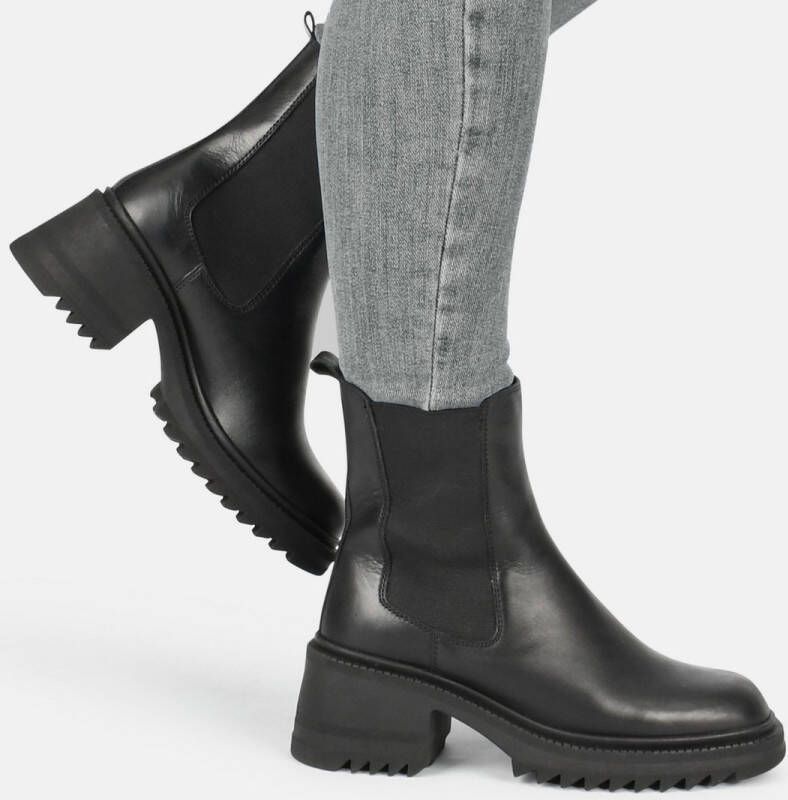 POELMAN Chelsea Zwart Leer Chelsea boots Dames - Foto 4