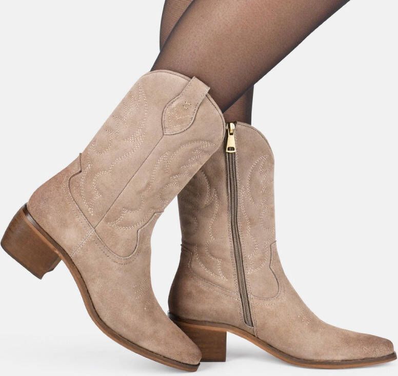 PS Poelman BABS Dames Western Laarzen Beige