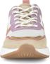 PS Poelman Carocel Dames Suède Leren Mix Runner Sneakers Beige Wit Glitter Lila Rose Multi - Thumbnail 3