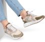 PS Poelman Cibel chunky leren sneakers met glitters kaki multi - Thumbnail 5