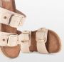 PS Poelman CURA Dames Faux PU Imitatie Leren Sandalen met Gespen Metallic Licht Beige - Thumbnail 3