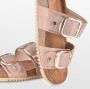 PS Poelman CURA Dames Faux PU Imitatie Leren Sandalen met Gespen Metallic Rosé Roze - Thumbnail 2