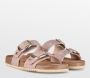 PS Poelman CURA Dames Faux PU Imitatie Leren Sandalen met Gespen Metallic Rosé Roze - Thumbnail 3