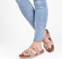 PS Poelman CURA Dames Faux PU Imitatie Leren Sandalen met Gespen Metallic Rosé Roze - Thumbnail 6