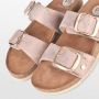 PS Poelman CURA Dames Faux PU Imitatie Leren Sandalen met Gespen Metallic Rosé Roze - Thumbnail 7