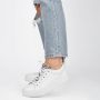 PS Poelman Esquimo Dames Quilted Leren Tennis Sneakers met Leopard Print 39 Wit - Thumbnail 8