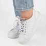 PS Poelman Esquimo Dames Quilted Leren Tennis Sneakers met Leopard Print 39 Wit - Thumbnail 9