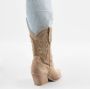 PS Poelman LOLA Dames Western Enkel Laarzen Beige bruin - Thumbnail 5