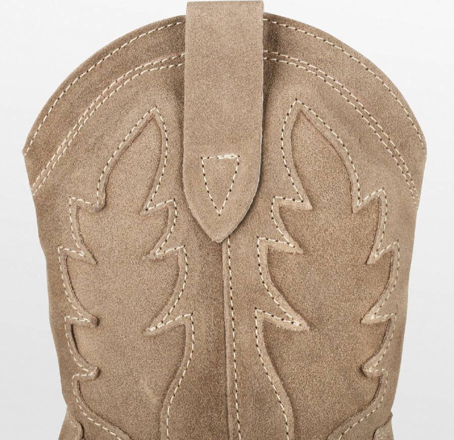 PS Poelman LOLA Dames Western Enkel Laarzen Beige bruin