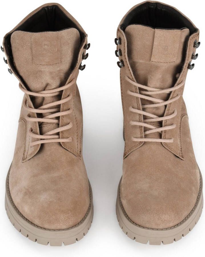 PS Poelman MARIO Heren Hoge Veter Schoenen Taupe
