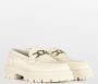 PS Poelman Rockland chunky leren loafers met ketting off white - Thumbnail 3