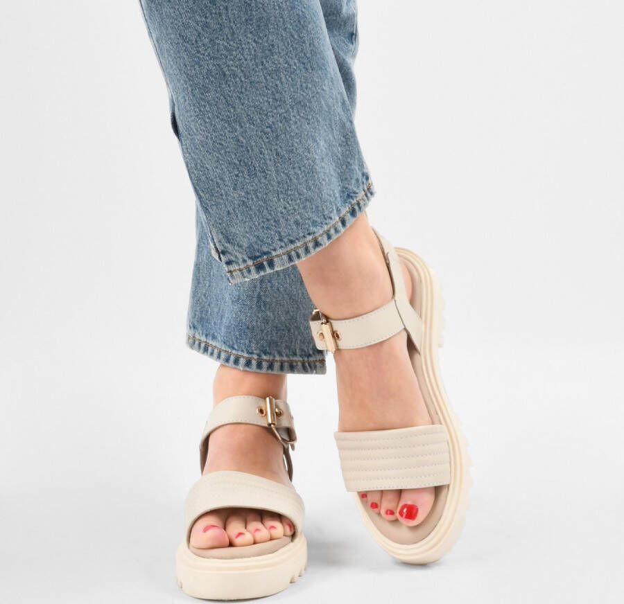 PS Poelman SATURNOS Dames Sandalen Crème - Foto 7