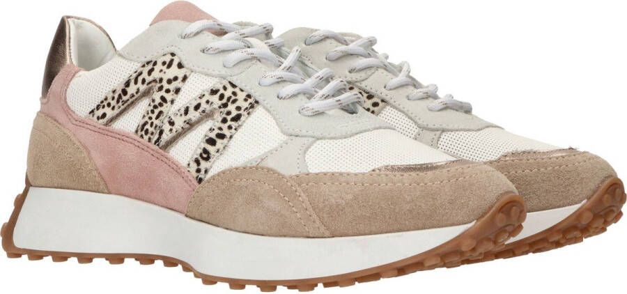 PS Poelman Sneaker Vrouwen Wit beige roze