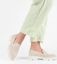 PS Poelman SOPHIE Dames Suède Nubuck Leren Chunky Loafers Mocassins Instappers Beige Nude - Thumbnail 8