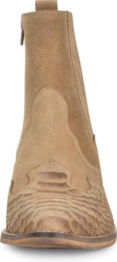 PS Poelman TARTOR Dames Western Enkel Laarzen Beige