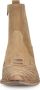 PS Poelman Leren Western Cowboy Enkellaarzen met Snake Print Details Tartor Cappuccino Beige Bruin Dames - Thumbnail 5