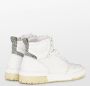PS Poelman Teak hoge leren sneakers wit - Thumbnail 4