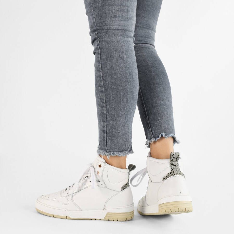 PS Poelman Teak hoge leren sneakers wit - Foto 5
