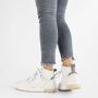 PS Poelman Teak hoge leren sneakers wit - Thumbnail 5